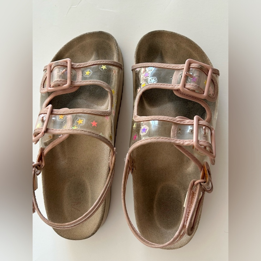 Zara Pink Transparent Star Accent Kids Sandals - Picture 11 of 14